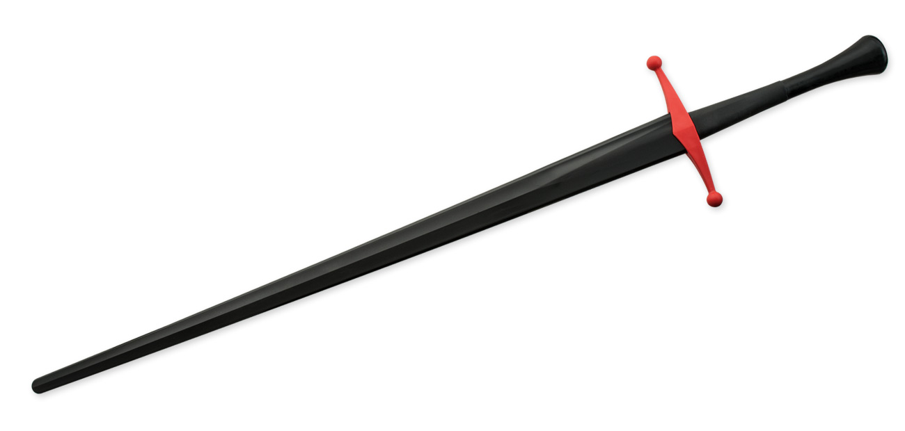 Rawlings Synthetic Bastard Sparring Sword Black Blade w/ Red Guard