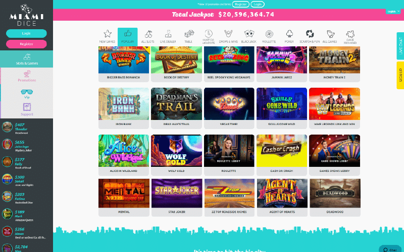 Miami Dice Bonus Codes & No Deposit Bonuses (2024)