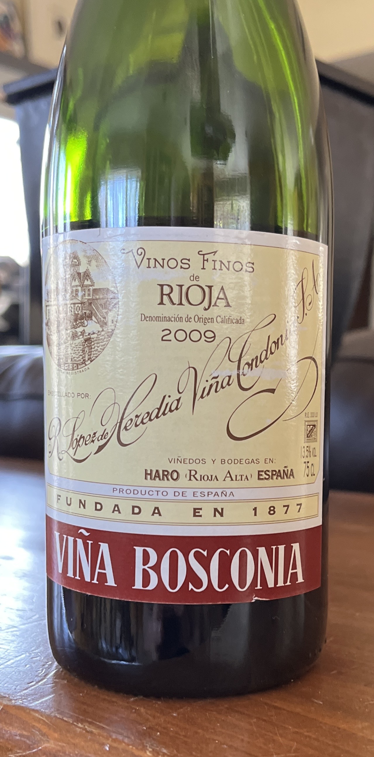 R. Lopez de Heredia Vina Tondonia ‘Vina Bosconia’ Reserva 2009, Rioja