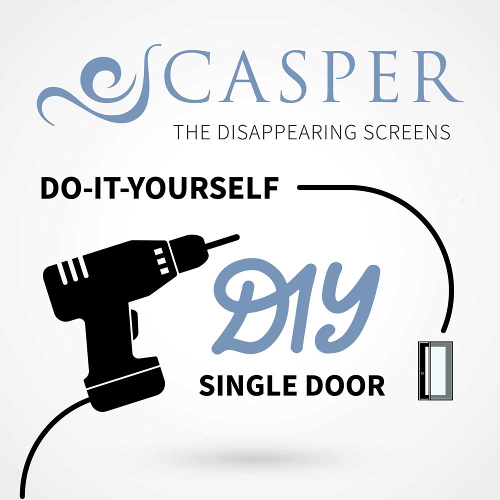 Casper Screens™ DIY Retractable Screen Door Kit (SINGLE DOOR) CASPER