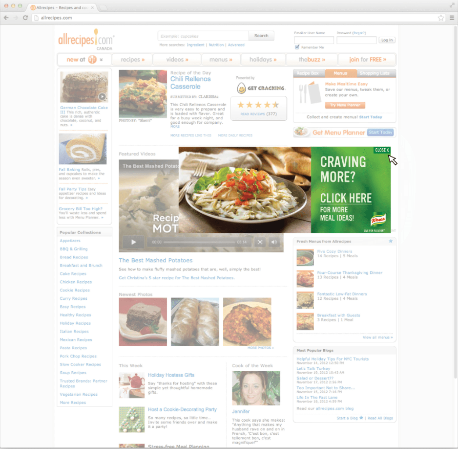 Knorr 'What's for Dinner?' Gambling Awards