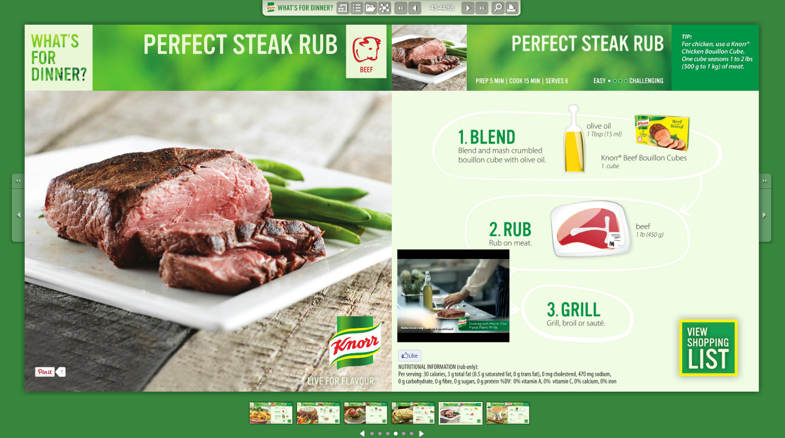 Knorr 'What's for Dinner?' Gambling Awards