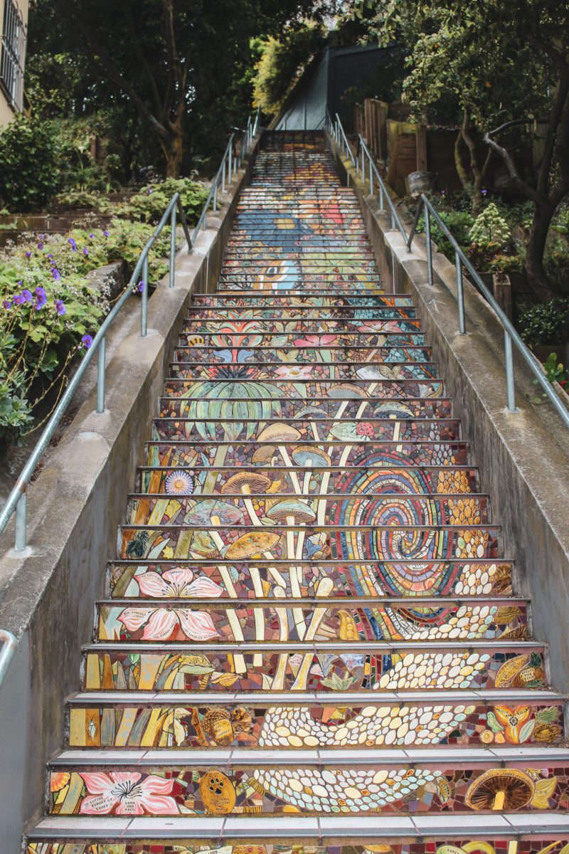 hidden garden staircase in san francisco