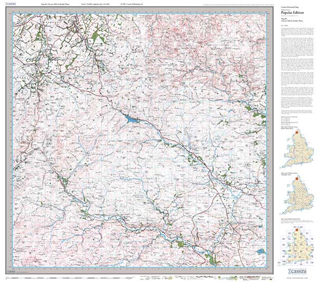 Popular Edition 80 Cheviot Hills & Kielder Water Cassini Maps