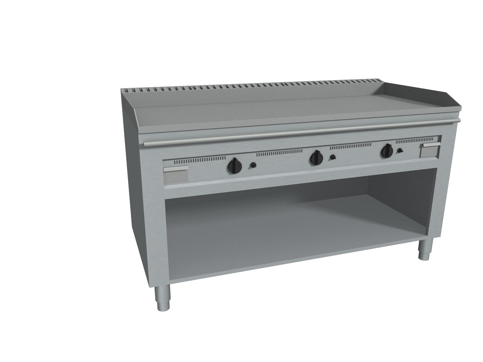 Gas Teppanyaki hot plate with three cooking zones. TED3/120G Casta