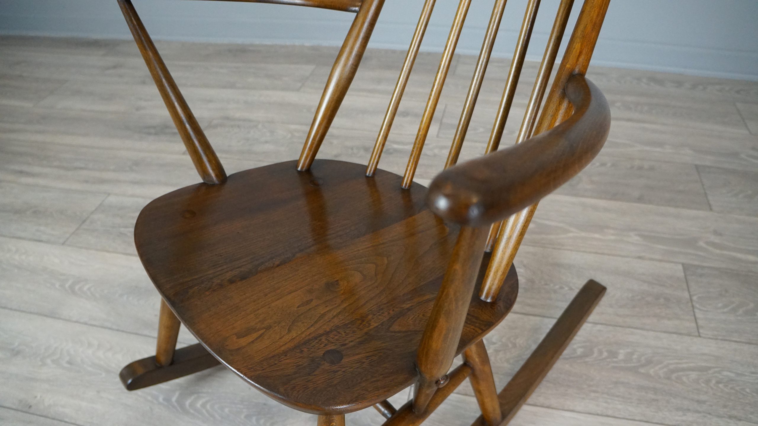 Ercol Windsor Rocking Chair Casta Blue