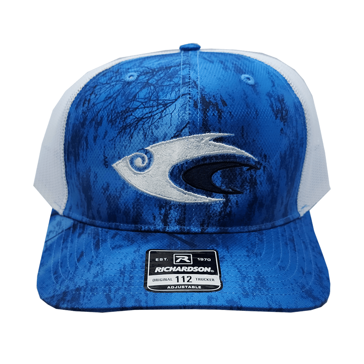 Blue Camo White CC Dad Hat Cast Cray Outdoors