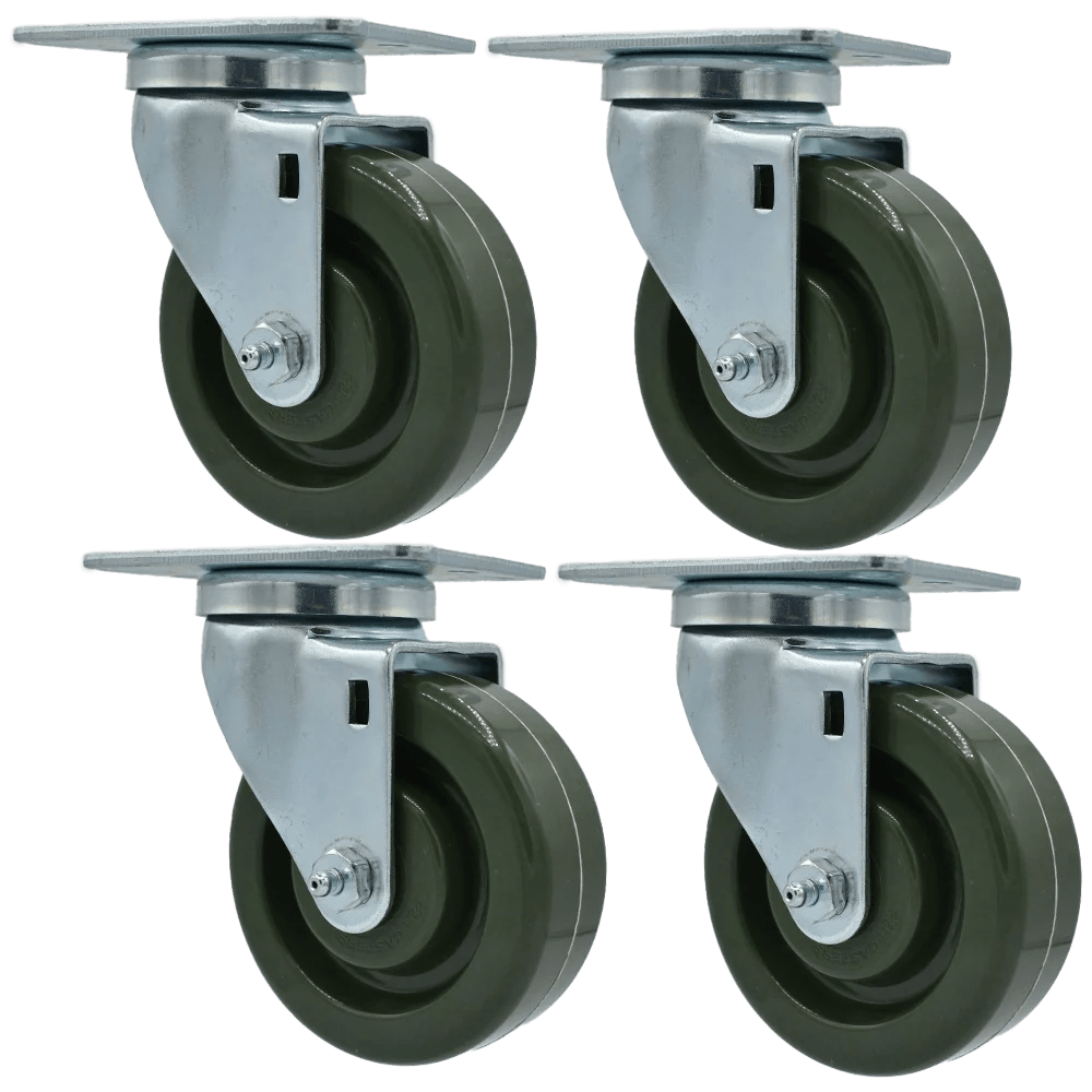 4" High Temp Caster Kit 4 Swivel Casters 32H1B4002 Caster Central