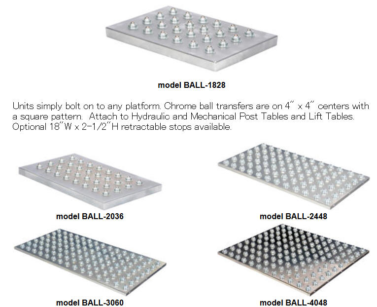 Ball Transfer Table Platforms PopUp