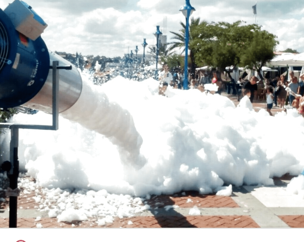 Máquina de espuma en Mallorca. Una fiesta inolvidable