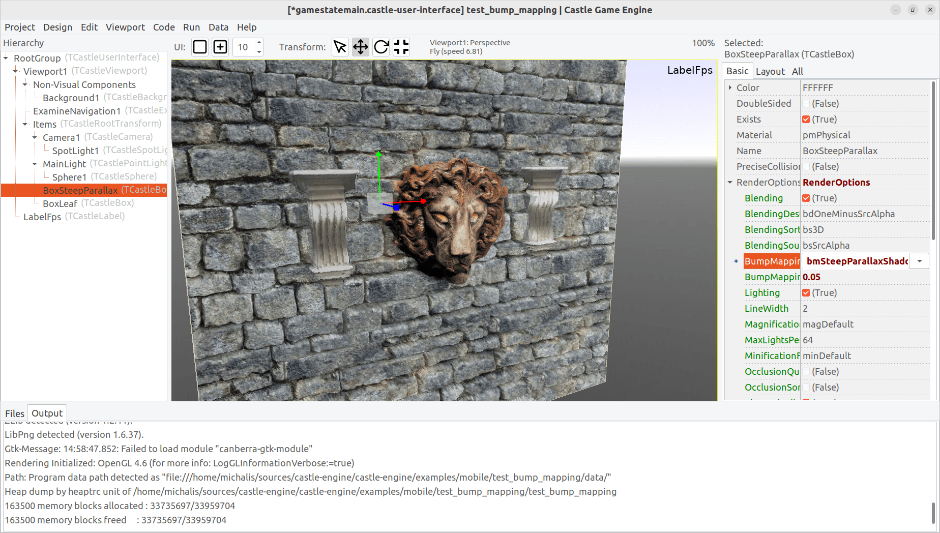 Bump mapping updated documentation, example, defaults, everything is