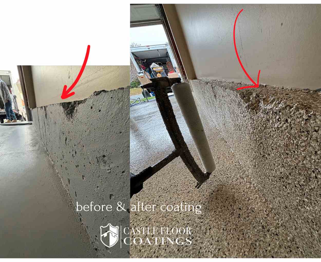 Garage Stem Walls & Stairs CASTLE FLOOR COATINGS