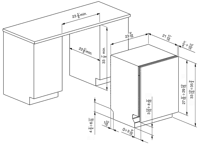 Smeg STU8647 24 Inch Fully integrated Dishwasher Castle Kitchens Canada