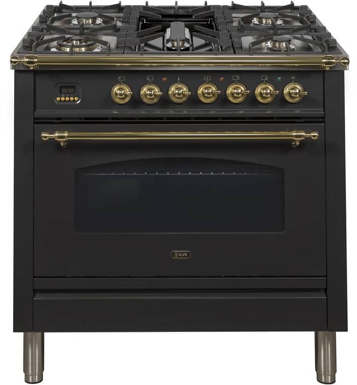 Ilve Nostalgie UPN90FDMPN 36 Inch Dual Fuel Natural Gas Range