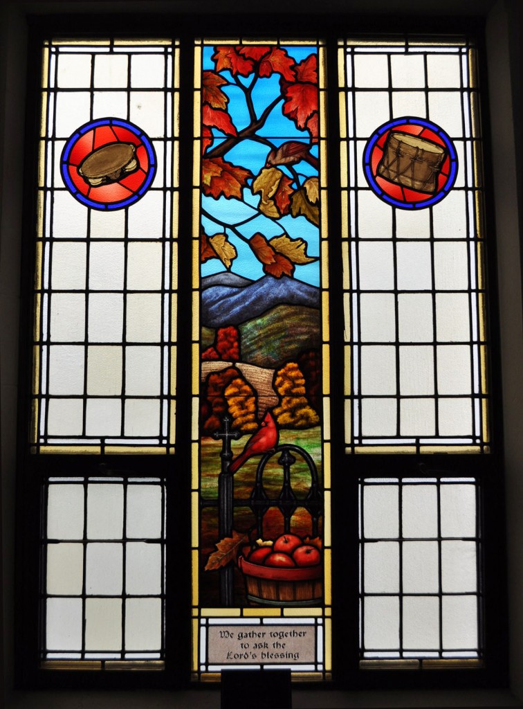 Fall Scene for Wesleyan UMC, Tyrone, PA Castle Studio Stained Glass