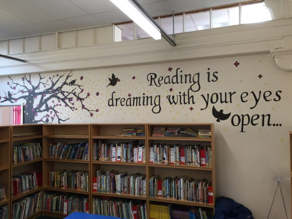 Looking good in the library! Castle View Primary School Matlock