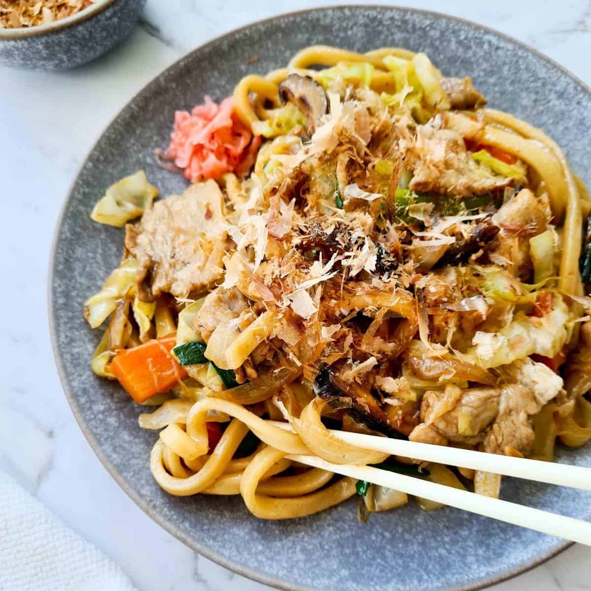 Yaki Udon (Udon Stir Fry) Casually Peckish