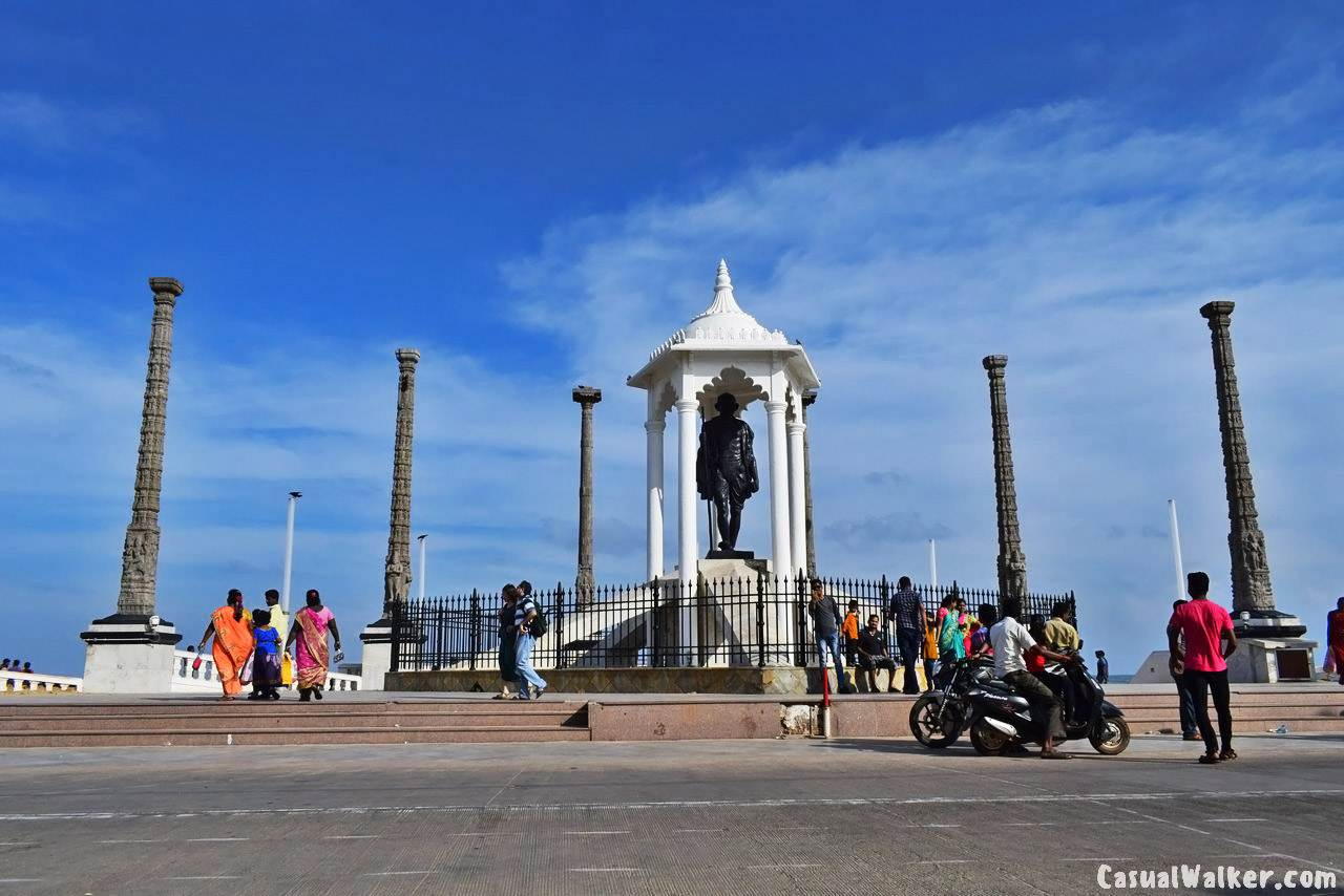 Pondicherry Mahatma Gandhi Statue, Promenade Beach the largest