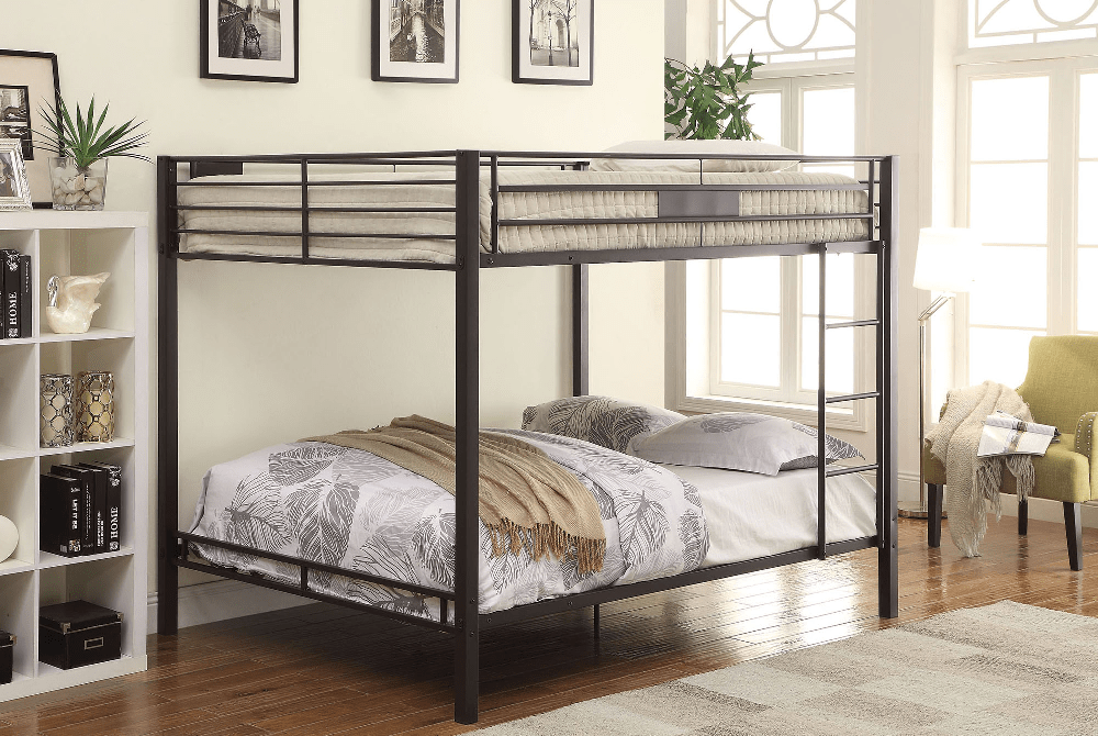 Queen /Queen Metal Bunk Bed 38015AC Casye Furniture
