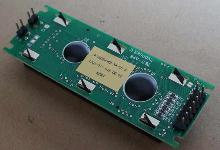 LCD表示器(SC1602BBWB)
