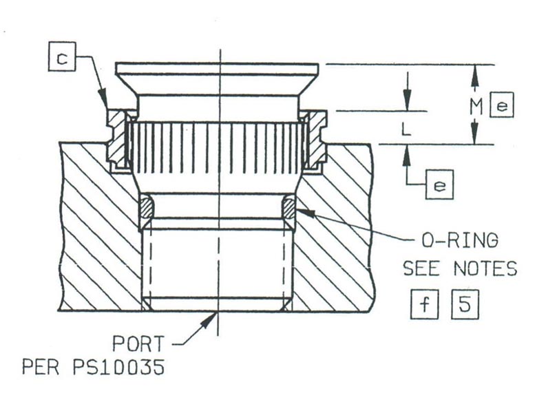 Item RF7502, RF7500 Plug Port Connection, Ring Locked to Rosan