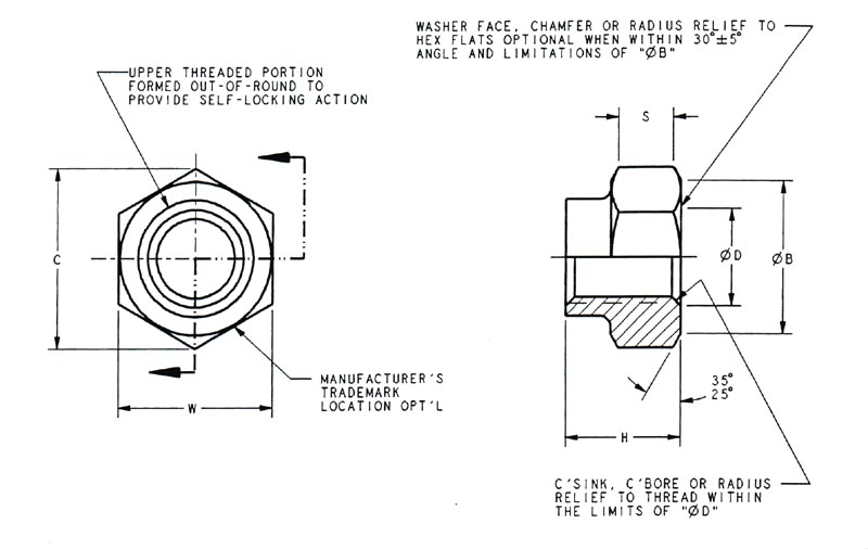 Item H56420, H56 Hex Nut Cres Steel On Arconic Fastening Systems