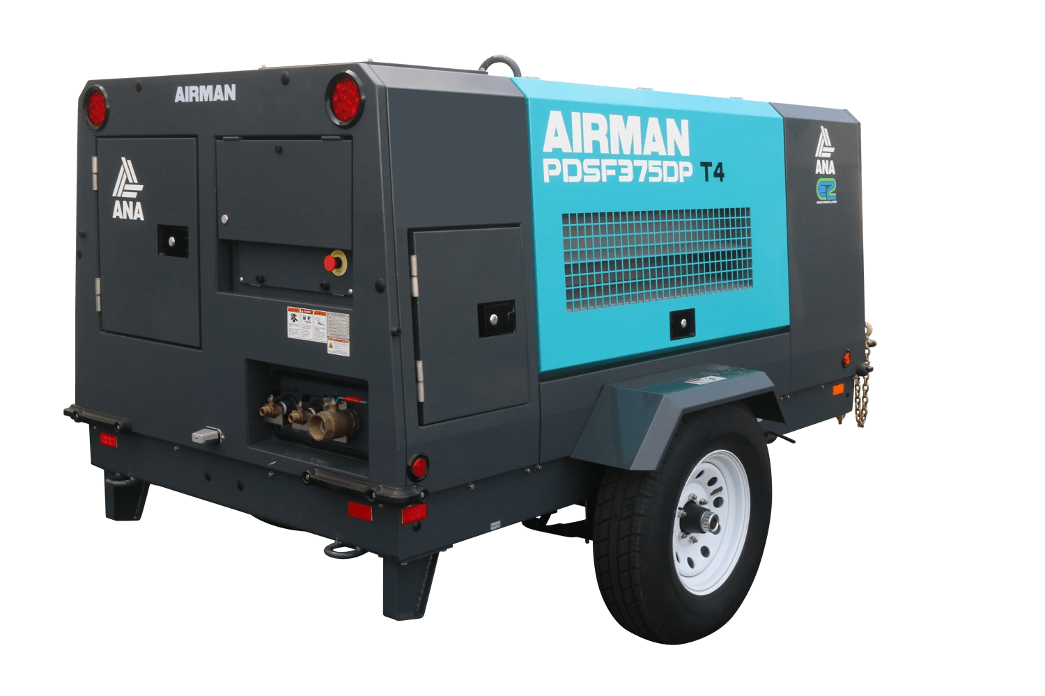 Item PDS375DP6E1, Airman PDS375DP6E1 Portable Air Compressor On
