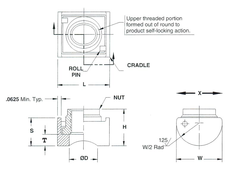 Item F18006, F1800 Barrel Nut Floating On Howmet Aerospace