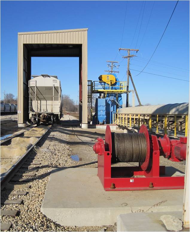 Railcar Pulling Power Winches On Jamieson Equipment Co., Inc.