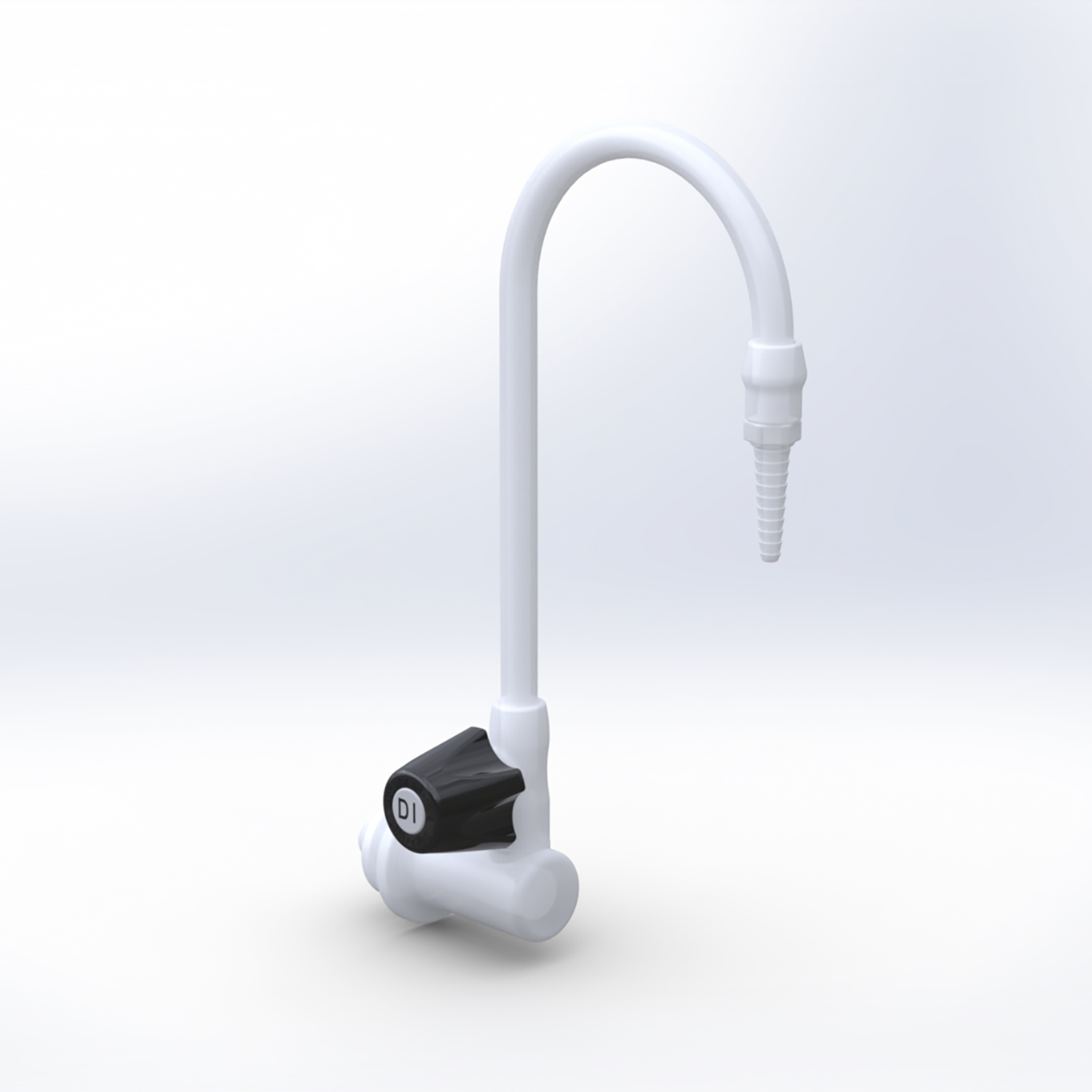 Item LGWDL2, Natural Polypropylene Lab Faucet, Wall Mount, Duraline