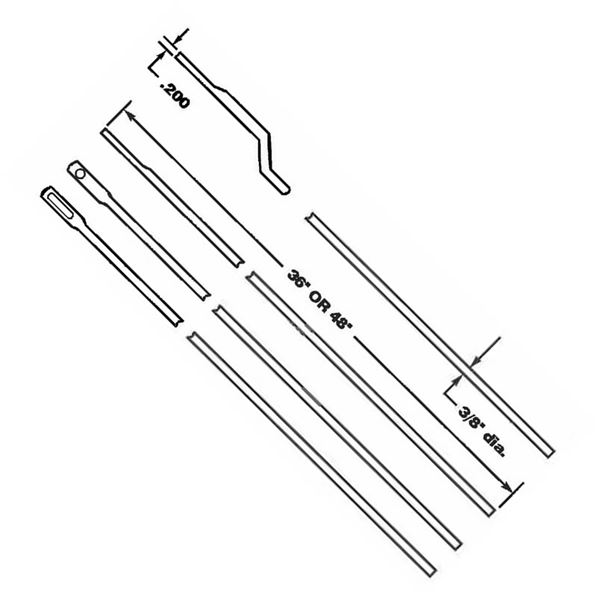 3/8 Steel Rods for use with 6011 Rod Locks