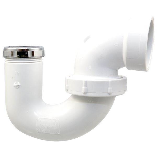 4892C PTrap with Union Joint Hub x SJ with Chrome Nut PVC DWV On