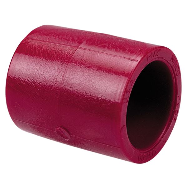 Material Number CD00100, 6501 Socket Coupling S x S Kynar® Red PVDF