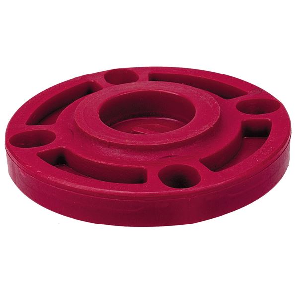 6519W Blind Flange Kynar® Red PVDF Schedule 80, OnePiece bed