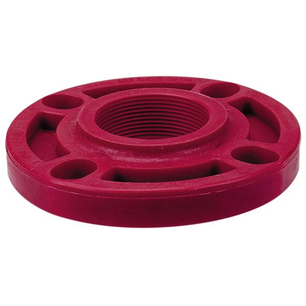 Material Number CD04748, 6551W3 Thread Flange FPT Kynar® Red PVDF