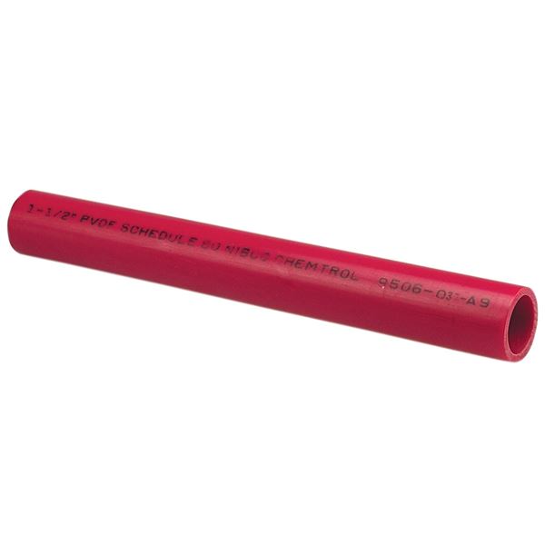 6500 Plain End Pipe Kynar® Red PVDF On NIBCO