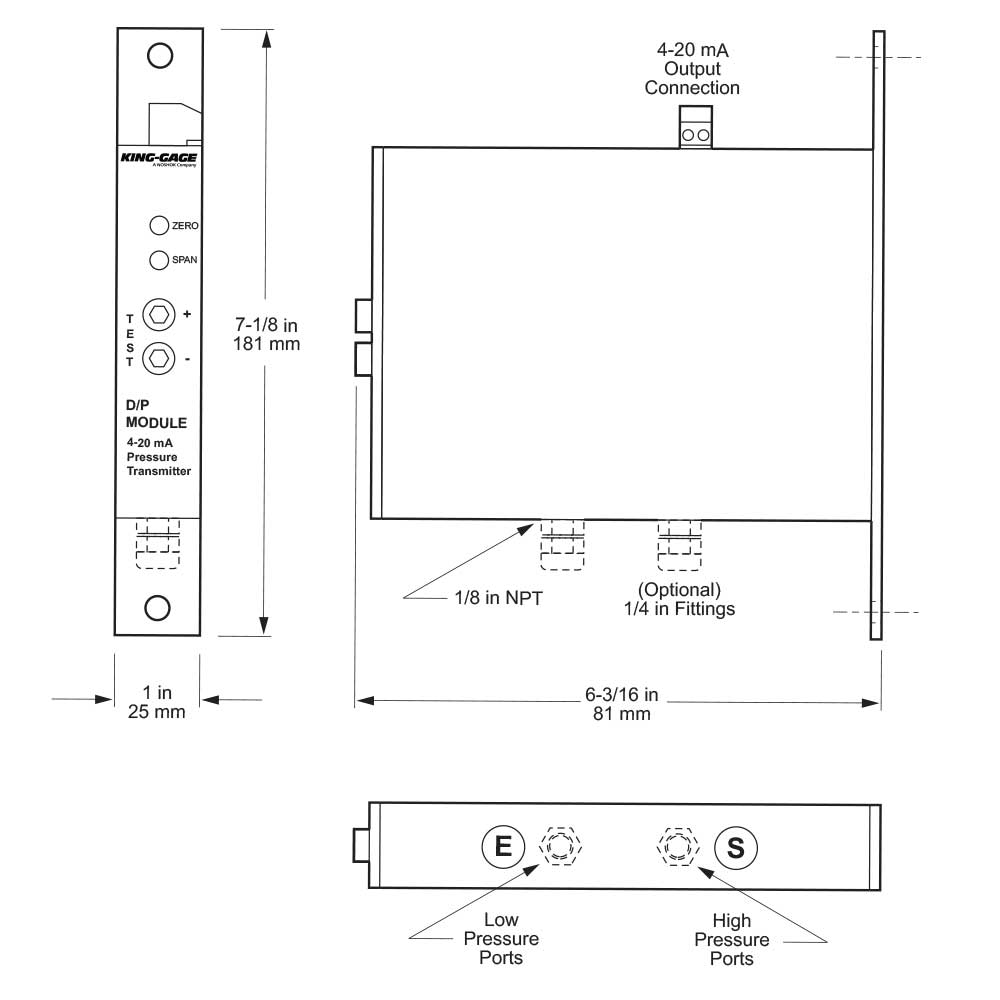 Part Number 590041, 5900 Series 0 to 10 psid Pressure Range and