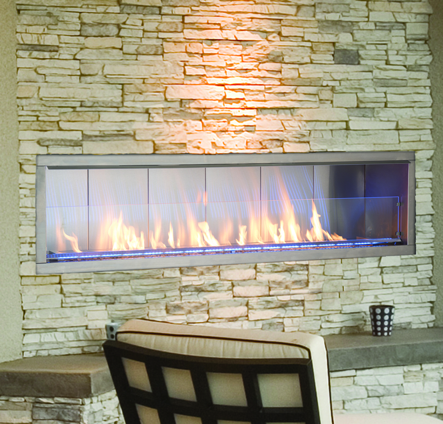 Item ODLVF60ZEN, 60" Ventless Outdoor Linear Fireplace On Ray Murray