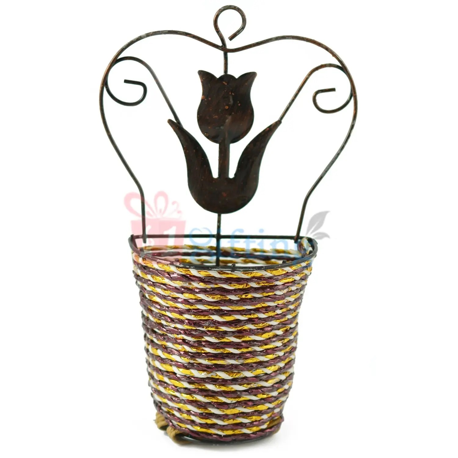 Buy or send Wall Hanging Wired Flower Pot Online