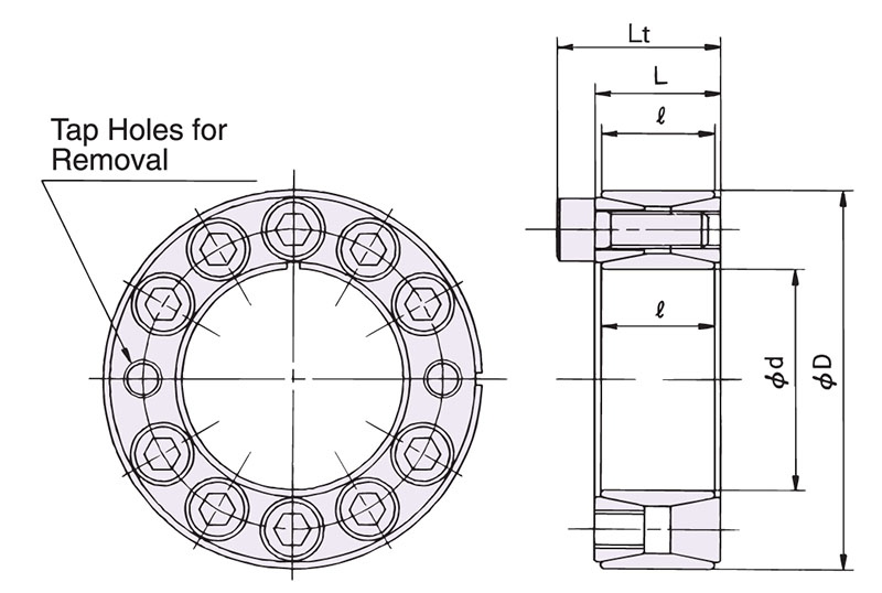 POWERLOCK AS Metric Series Carbon Steel Keyless Locking On Tsubaki of