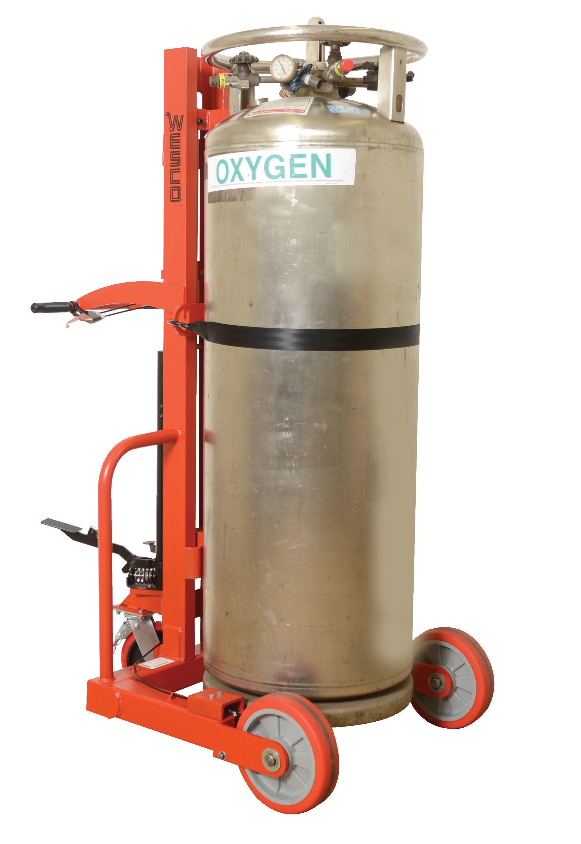 Part No. 240251, Hydraulic Large Liquid Gas Cylinder Cart with Brake On