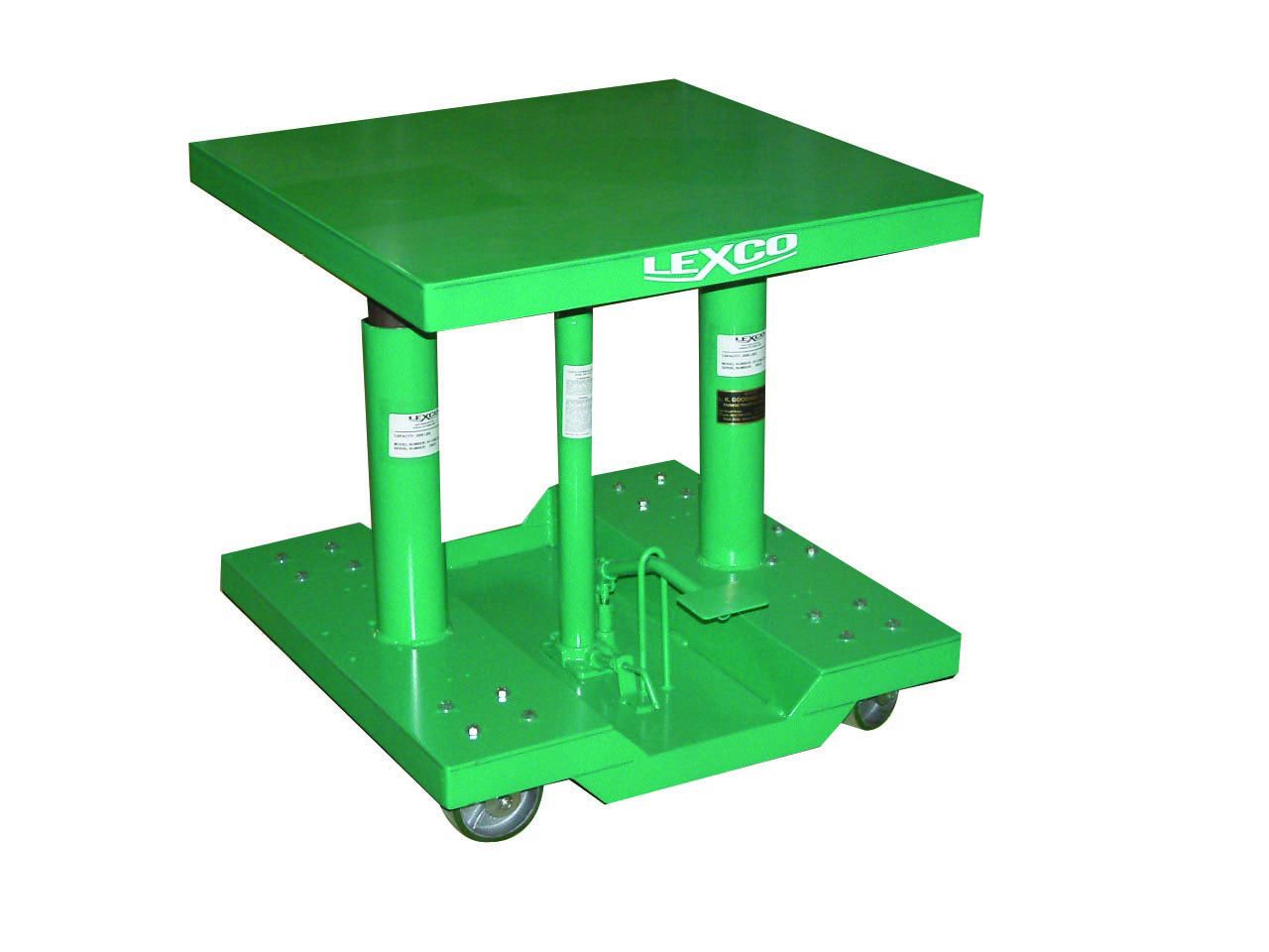 Lexco® Foot Operated & Electric Hydraulic Lift Table On Wesco