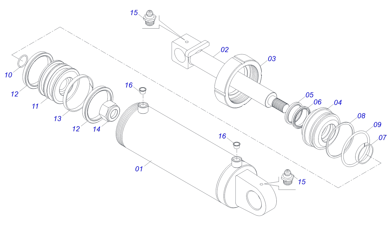 Hydraulic Cylinder Parts Diagram