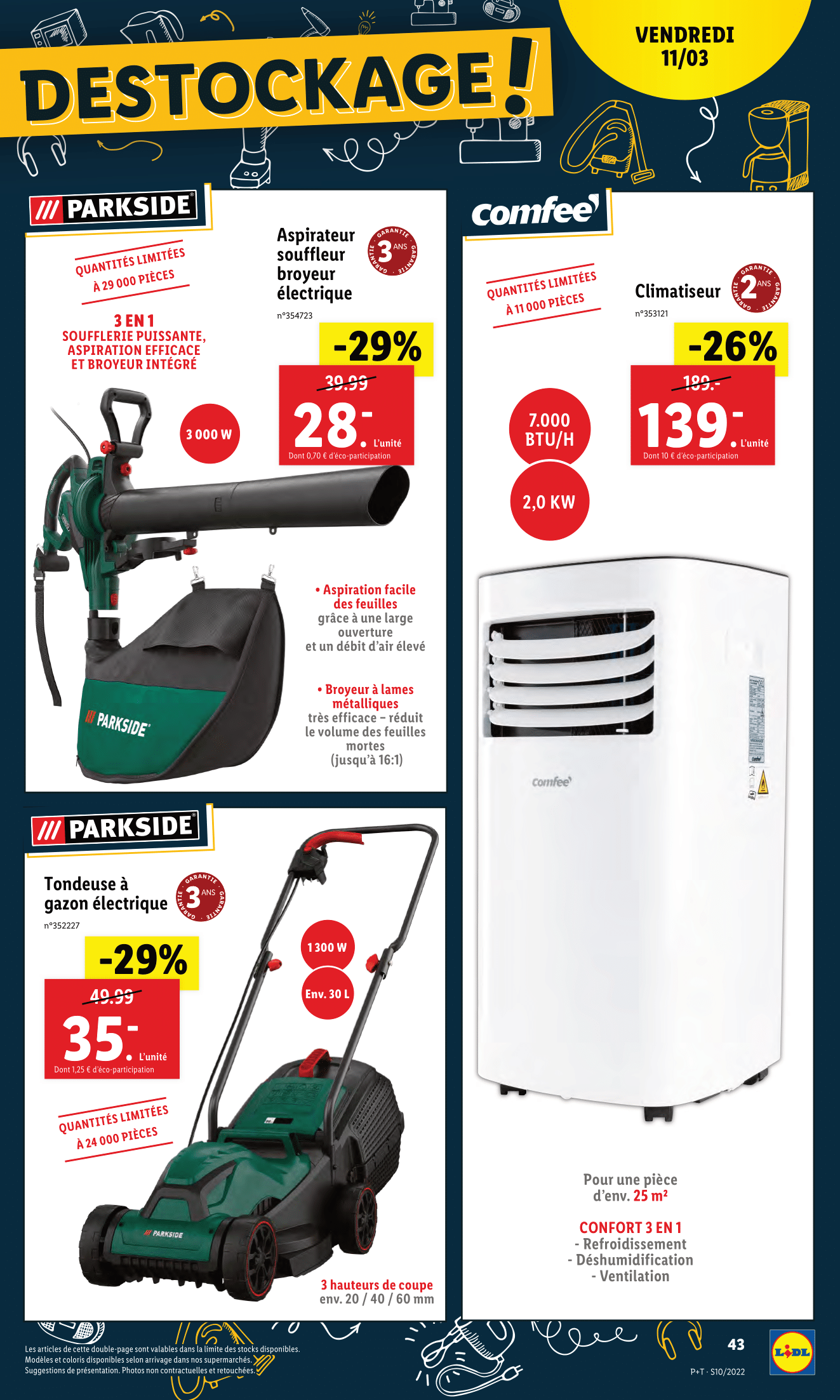 Lidl déstockage catalogue arrivage de la semaine du vendredi 11 mars