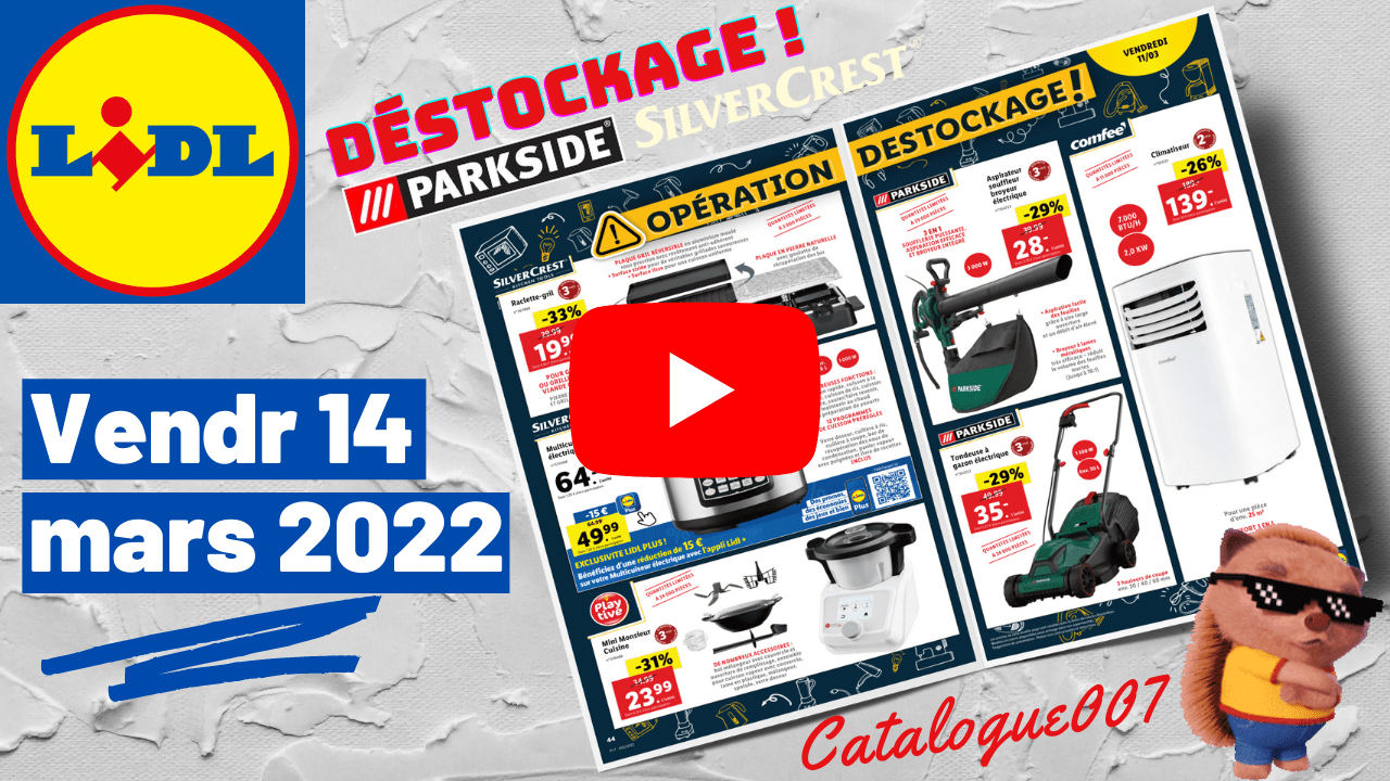 Lidl déstockage catalogue arrivage de la semaine du vendredi 11 mars