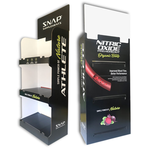 Custom corrugated beer case stacker displays designs