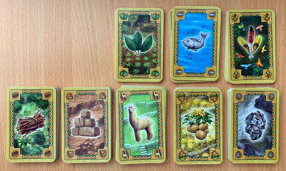 The five basic Catan resources.... and quite a few more Catan Collector