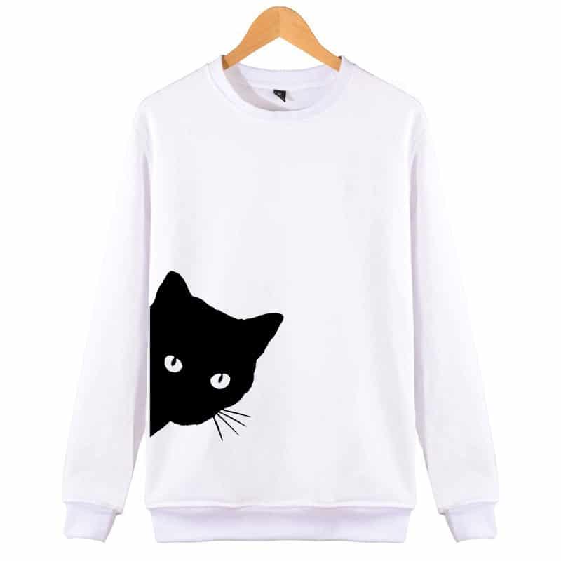 Peeking Cat Sweatshirt Catastic