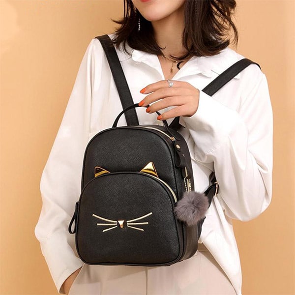 Trendy Leather Cat Backpack ⋆ Catastic