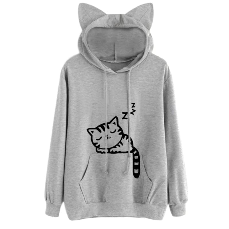 Cute Cat Hoodie With Ears Catastic